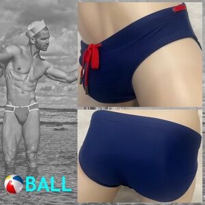 Ball Pack Up Swim Briefs 30-36" waist Nylon / spandex Gently worn Lined crotch